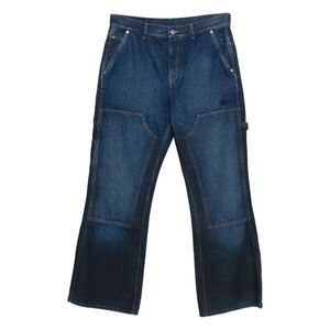 Off White Men `Gothic Ow` Flare Carpenter Jeans